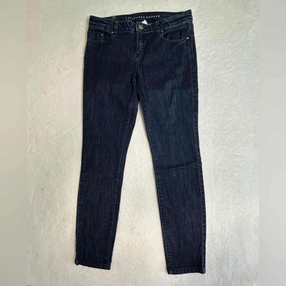 Lauren Conrad Women's Jeans Size 6 Blue Denim Skinny Stretch Dark Wash
